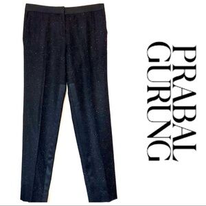 Prabal Gurung Black Speckled Tuxedo Style Pants 8
